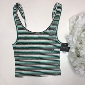 Topshop Tops - NWT TopShop Striped Crop Tank Size US 4 Topshop Tops - NWT TopShop Striped Crop Tank Size US 4